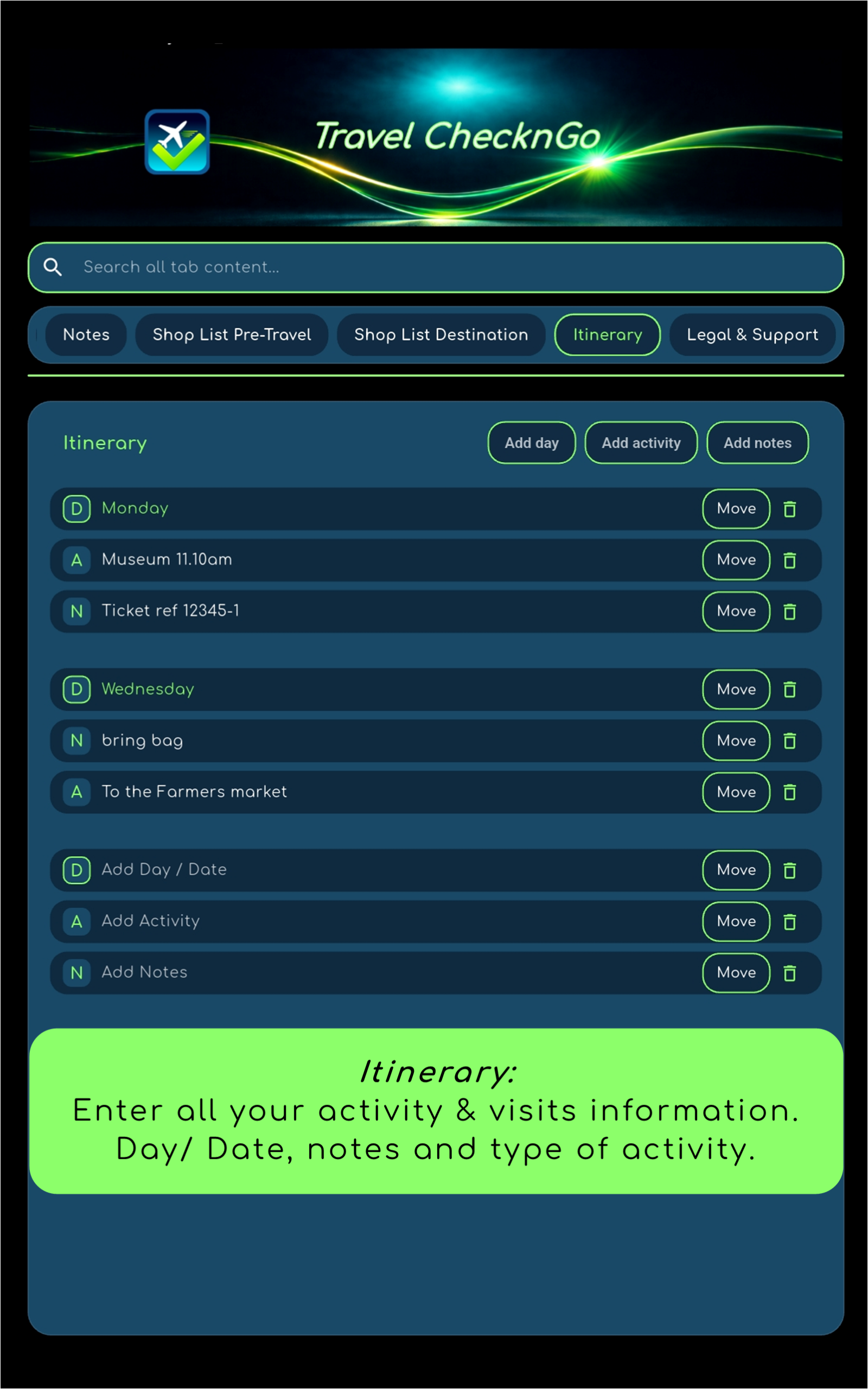 Travel ChecknGo screenshot 3